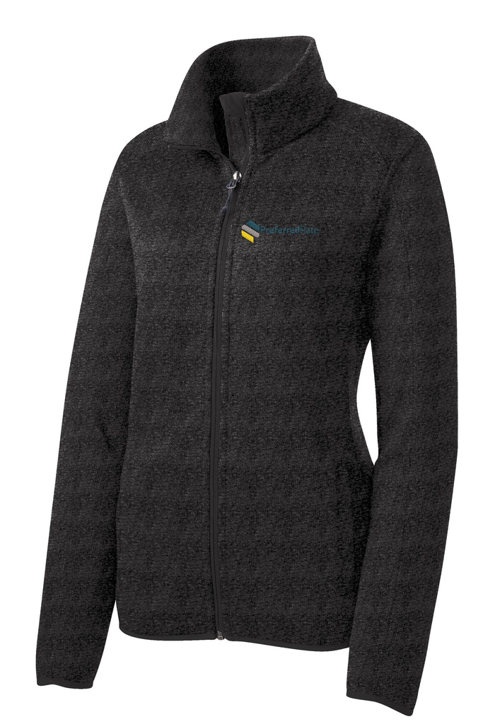 Port Authority® Ladies Sweater Fleece Jacket